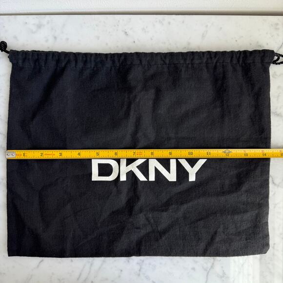DKNY Black Drawstring Dust Bag Logo 11x14.5 Storage Pouch - Picture 4 of 4